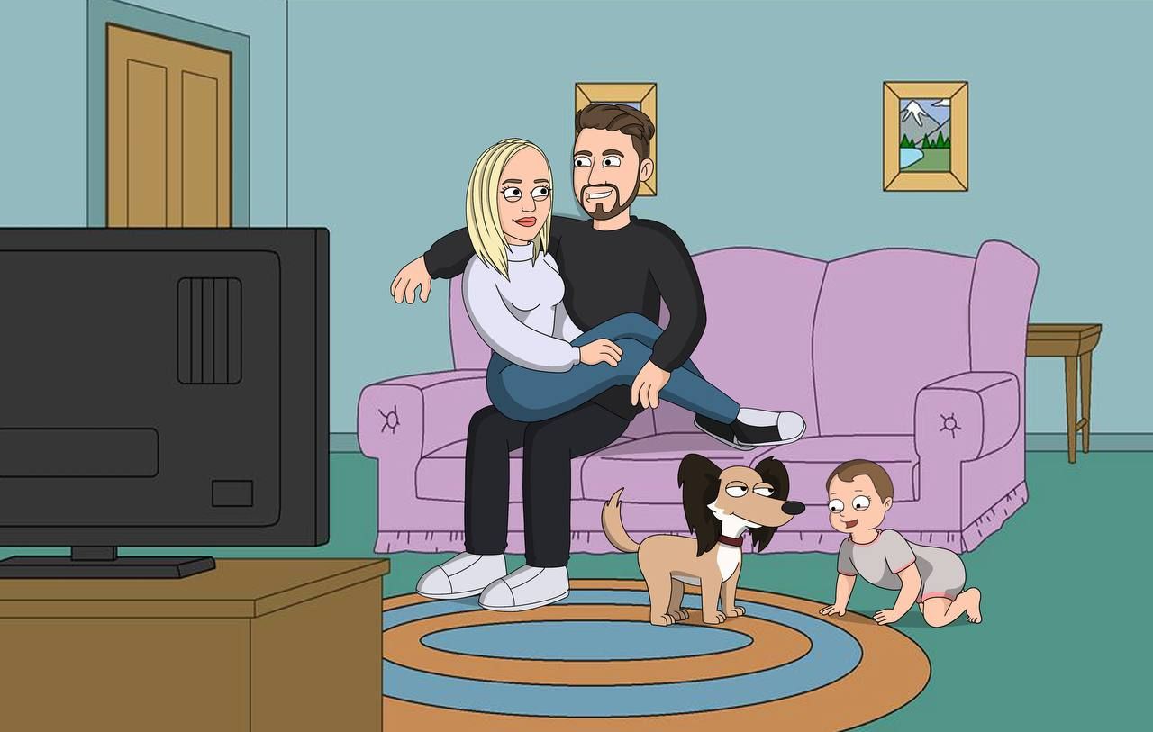 Portrét ve stylu Griffinových