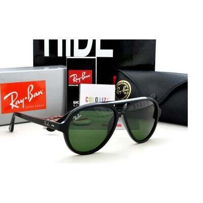 Sunglasses RB4125 601/32 59mm Cats 5000 Black Frame Green Lens