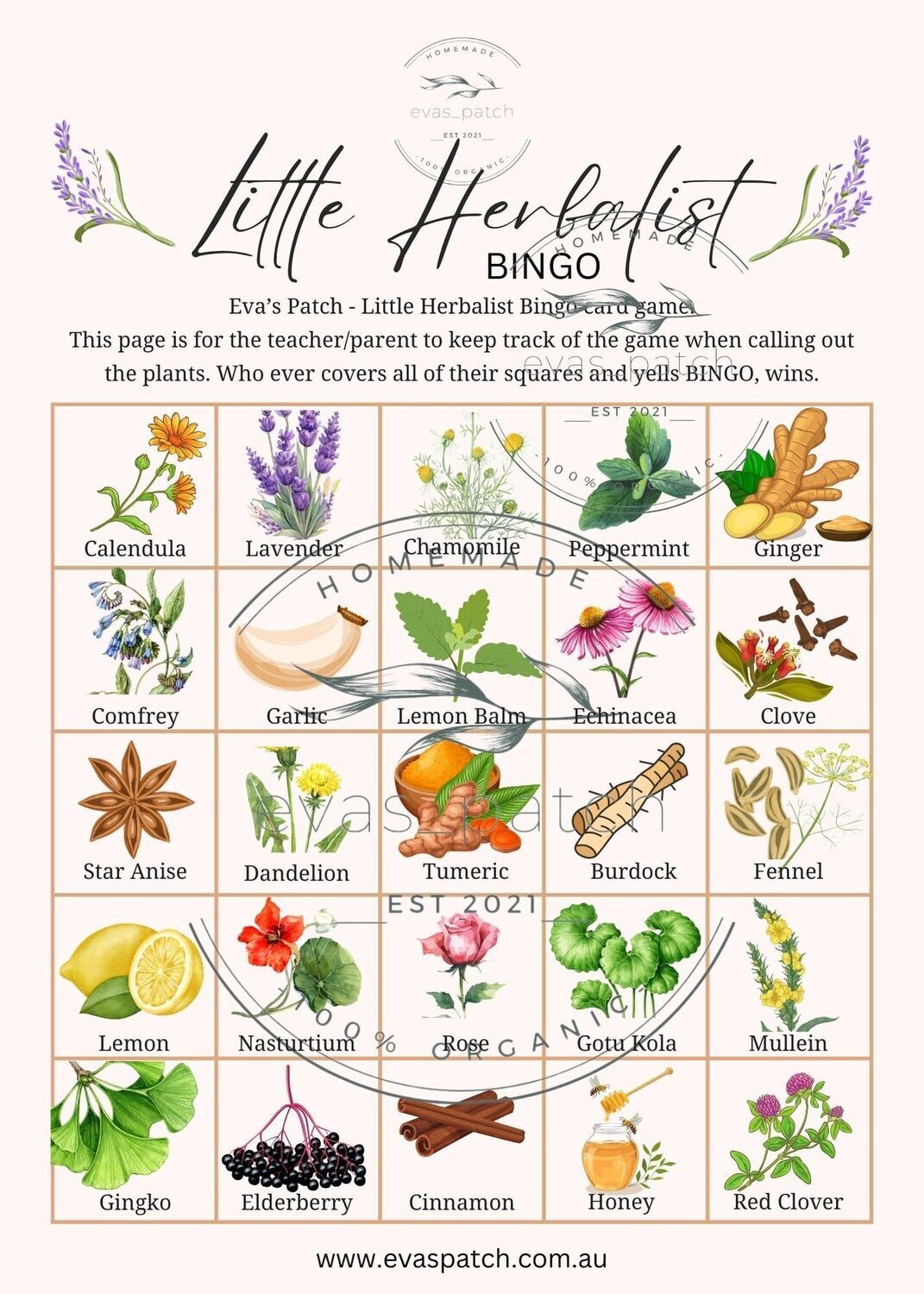 Little Herbalist BINGO