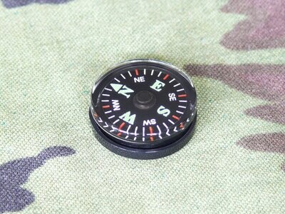20mm Oil Damped Luminous Escape & Evasion/Survival Kit Button Compass