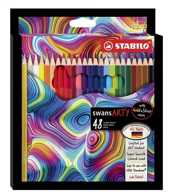 Stabilo Swans - 1520A/48 Swans Arty Coloured Pencils 48&#39;s