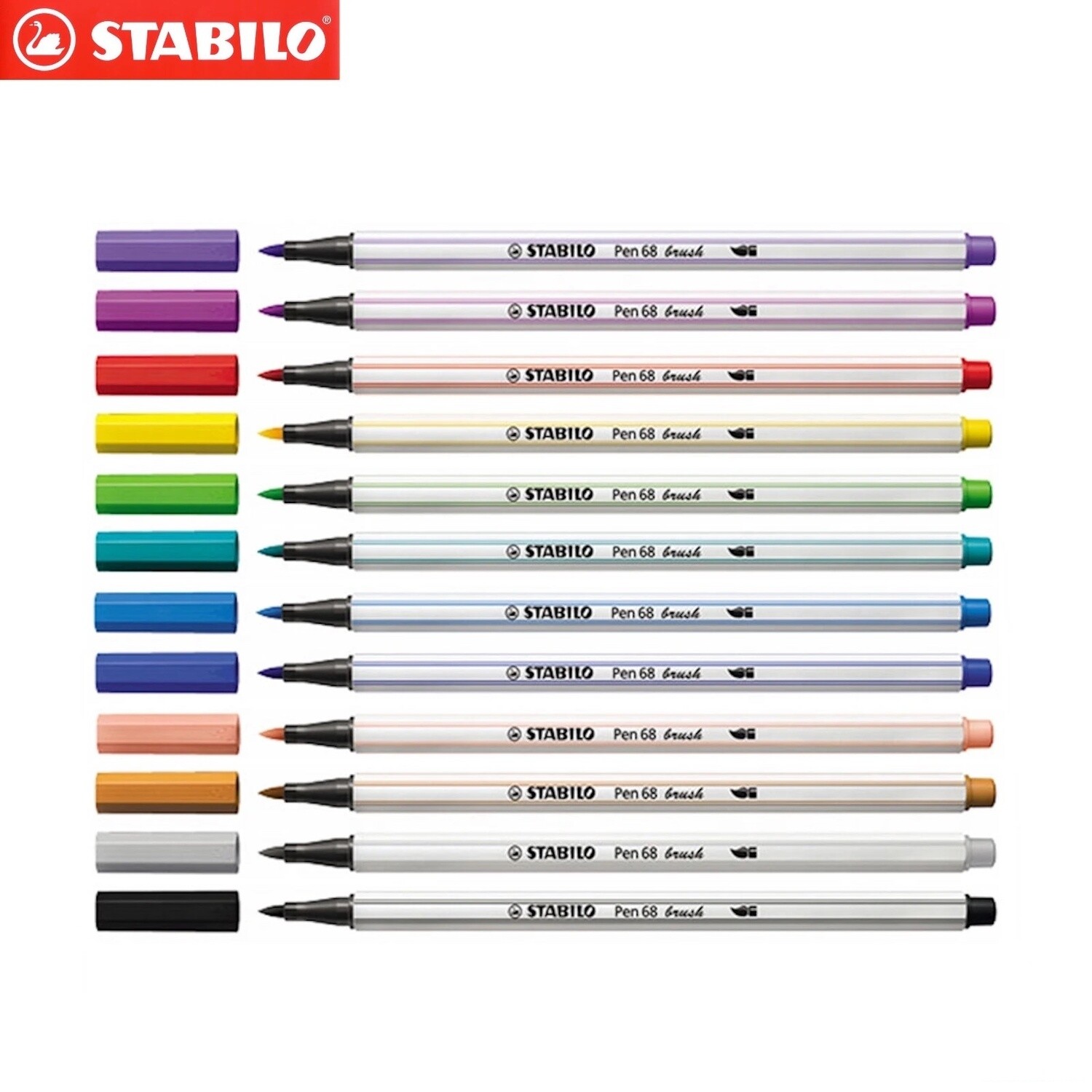 Stabilo Swan - Pen 68 Brush Premium Felt Tips (1mm)