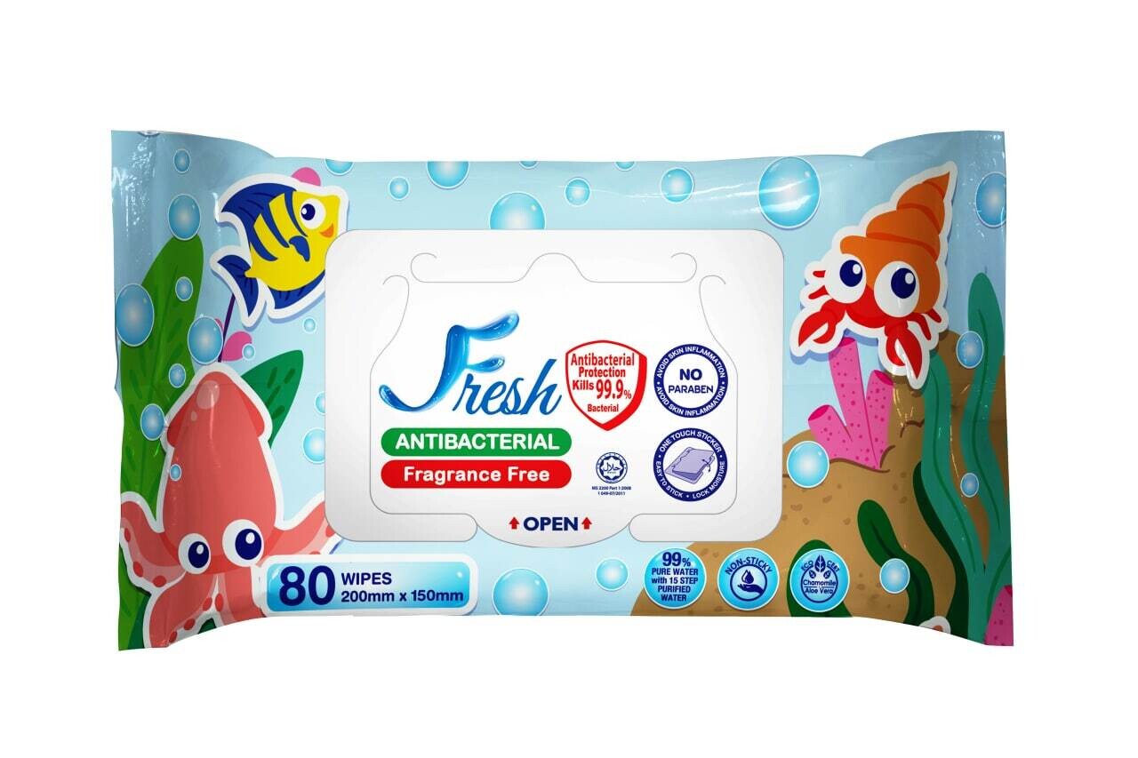 FRESH - Anti Bacterial Wipes 80&#39;S