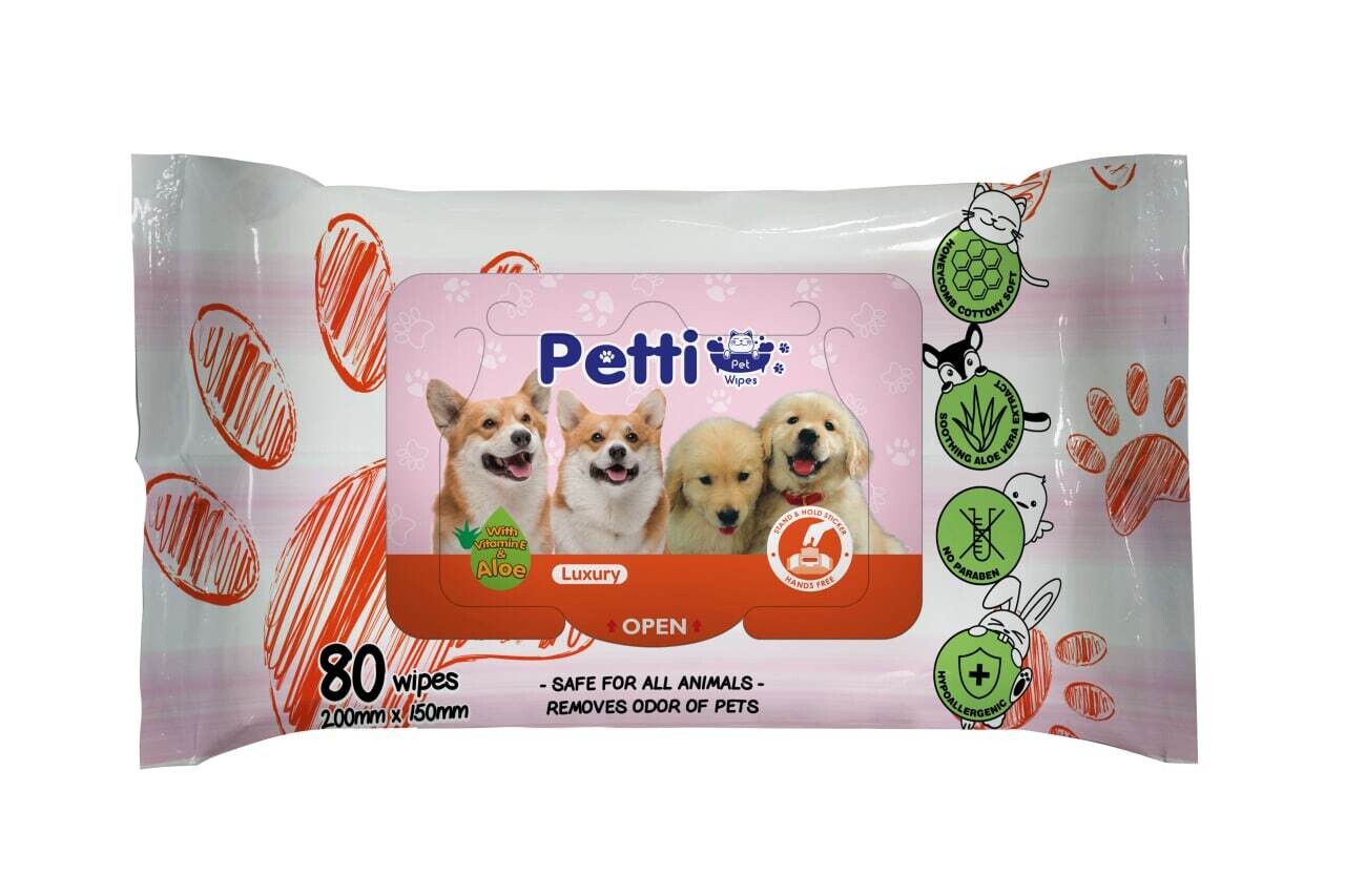 PETTI Premium Wipes (Dog) 80&#39;S