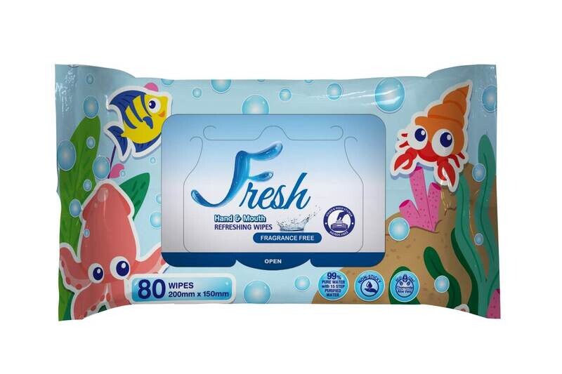 FRESH - Fragrance Free Wipes 80&#39;S