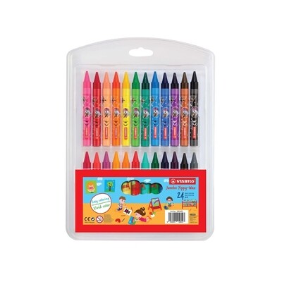 Stabilo Swans - 2824 JPL Jumbo Wax Crayon 24 Colours