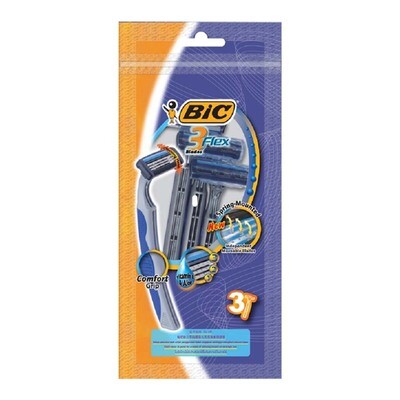 BIC 3 Blade Flex Comfort Pouch 3&#39;S
