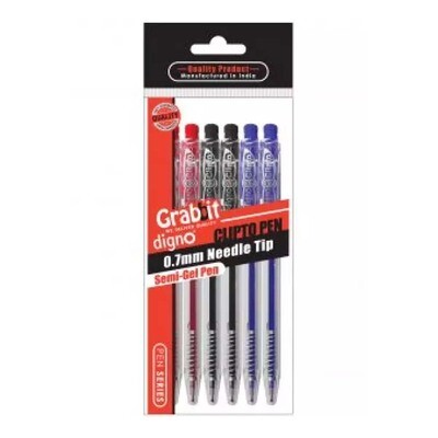 Grabbit - Digno Clipto Semi Gel Pen 0.7mm (6&#39;s)