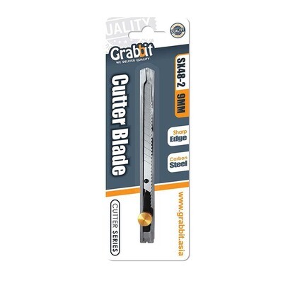 Grabbit - Metal Snap-Off Blade Cutter (9mm / Stainless Steel Handle)