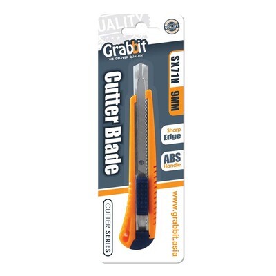 Grabbit - Auto-Lock Plastic Snap-Off Blade Cutter (9mm / Abs Handle)