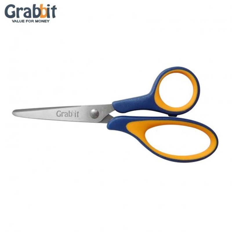 Grabbit - Soft Rubber Ring Handle Scissor (13.5cm)