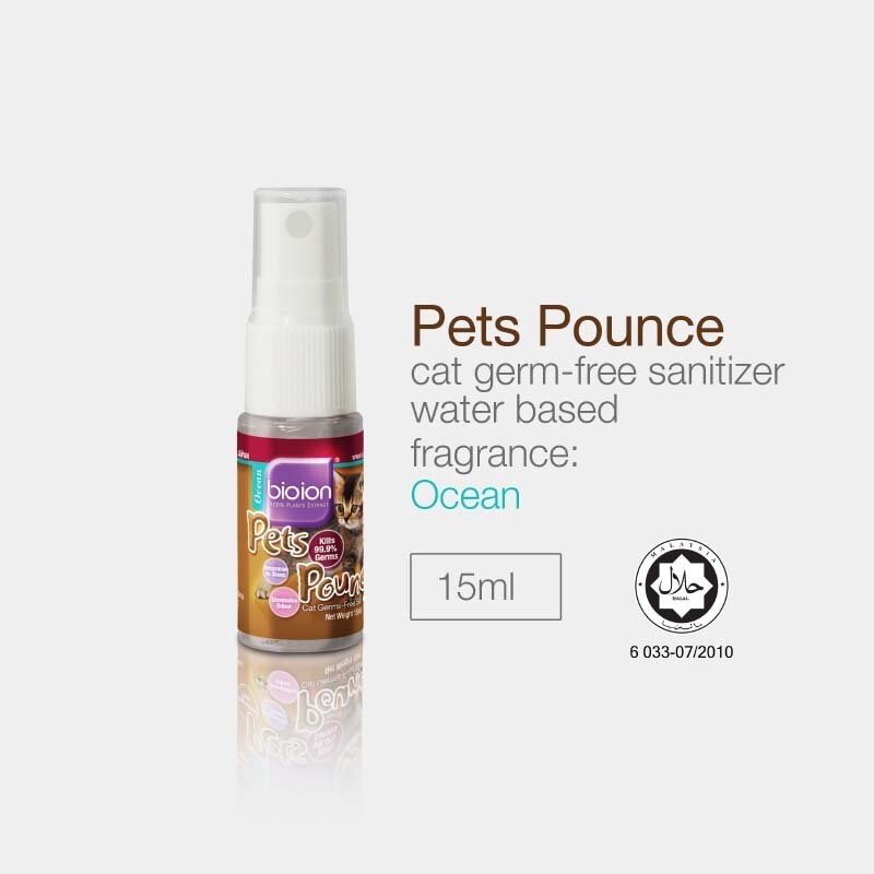 Pets Pounce - Sanitizer For Cats (Ocean) 15ml