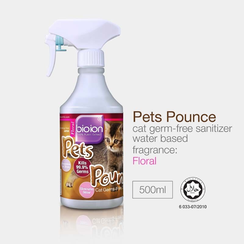 Pets Pounce - Sanitizer For Cats (Floral) 500ml