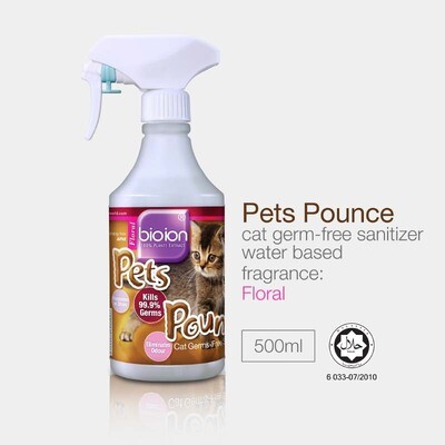 Pets Pounce - Sanitizer For Cats (Floral) 500ml