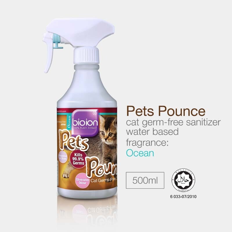 Pets Pounce - Sanitizer For Cats (Ocean) 500ml