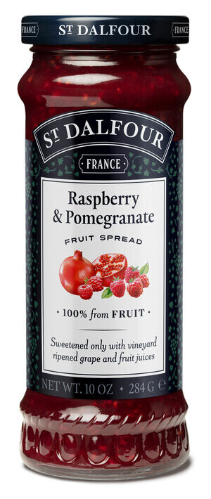 St Dalfour - Duo Flavour Spreads 284g, Flavor: Raspberry + Promegranate 284gsm