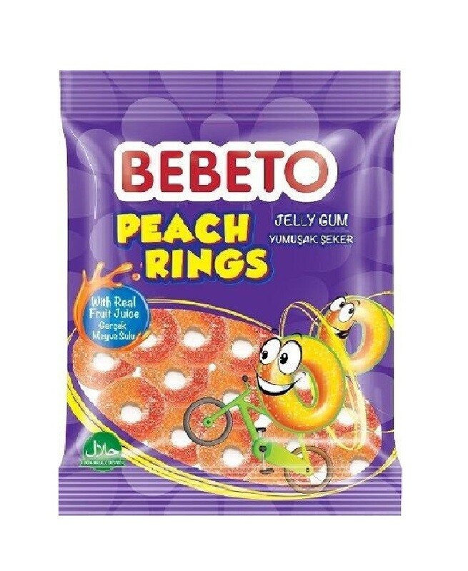 Bebeto - Peach Rings Jellies 80g