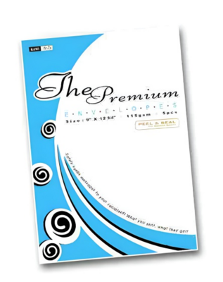 CP - SKEN9125 Kami White Pocket Envelope 5s (9&quot; x 12.75&quot;)