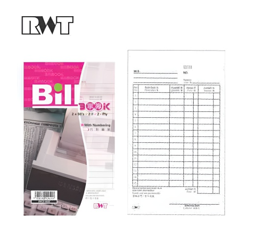 CP - RWT Bill Book 50s, Option: SWCS5055 2ply x 50s