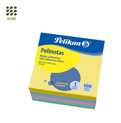 Pelikan - N128 Notes Cube Mix Color 100s (76mm x 76mm)