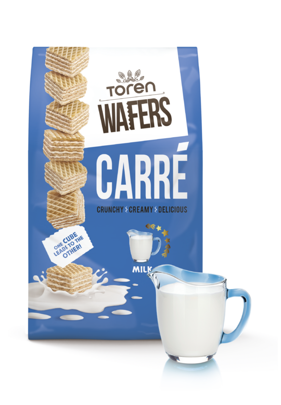 Toren Wafers - Carre Crunchy Creamy Delicious Milk Flavour