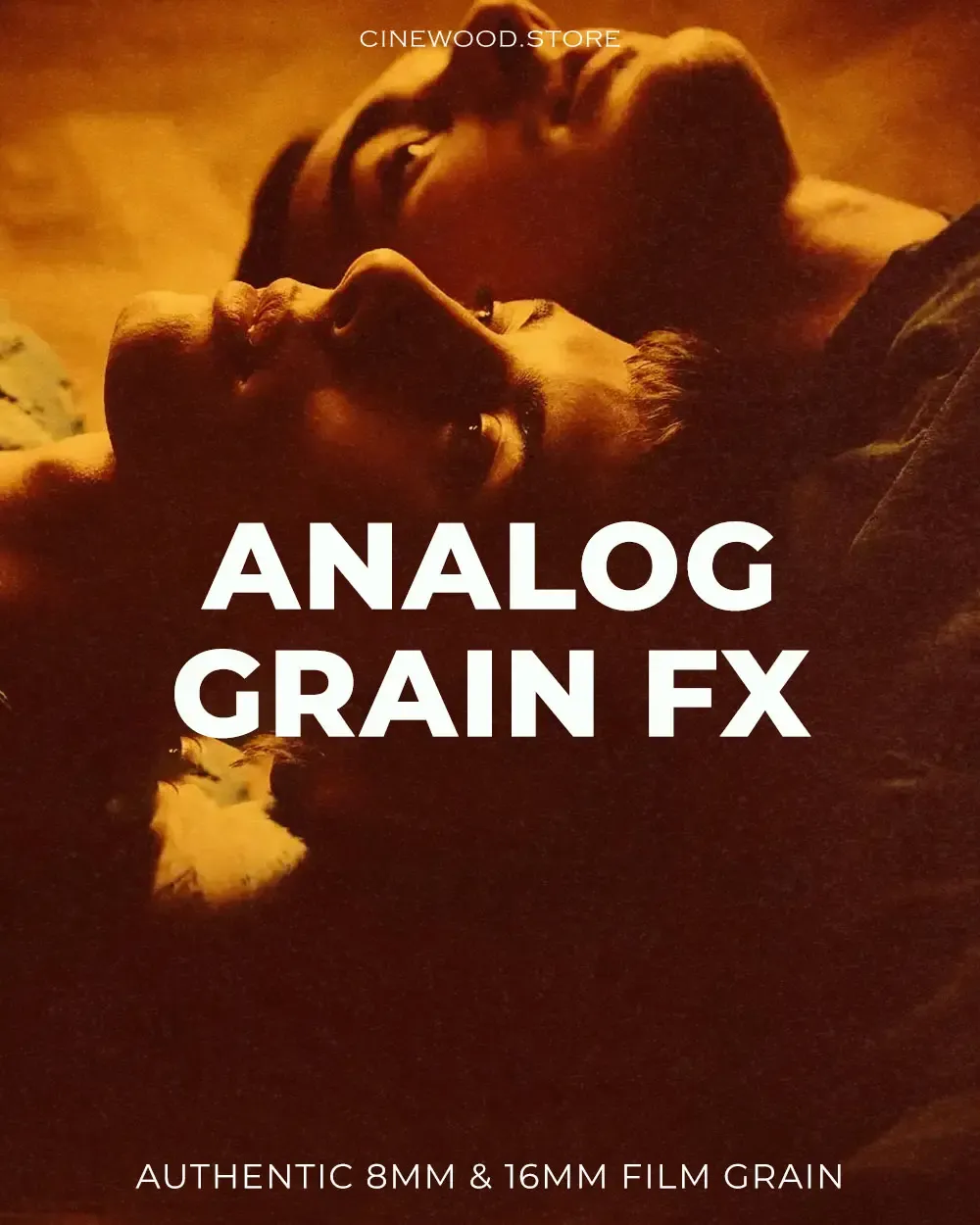 Analog Grain FX pack with authentic 8mm and 16mm film grain overlays for cinematic photo and video editing