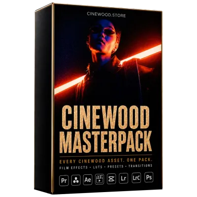 Cinewood Masterpack — 1200+ premium filmmaking assets LUTs presets film effects and transitions instant download
