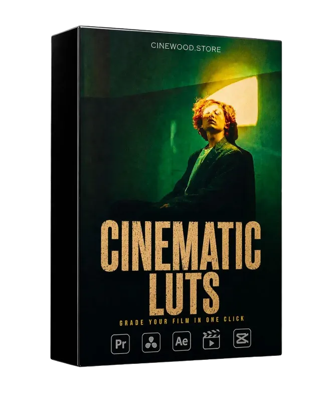 Cinematic color grading LUTs for Premiere DaVinci | film look one click grade | Cinewood.store