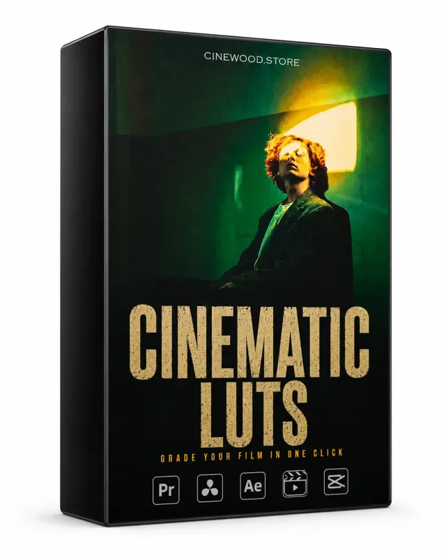 Cinematic color grading LUTs for Premiere DaVinci | film look one click grade | Cinewood.store