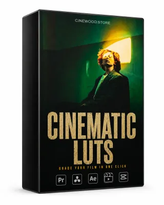 Cinematic color grading LUTs for Premiere DaVinci | film look one click grade | Cinewood.store