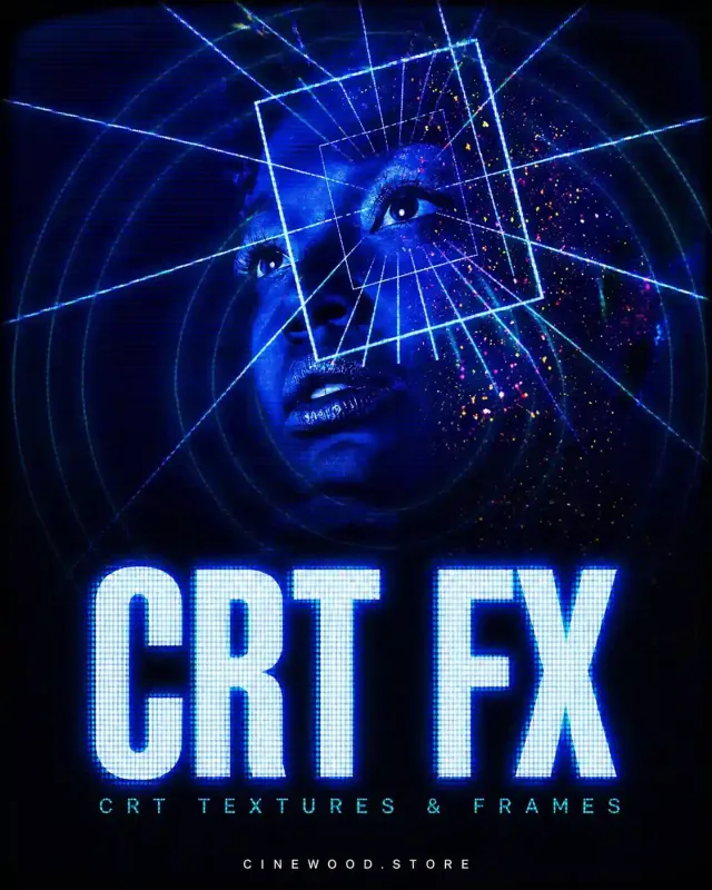 CRT FX Pack — 290 Plus 4K Analog CRT Textures Frames Glitches and Overlays for Premiere After Effects Final Cut DaVinci
