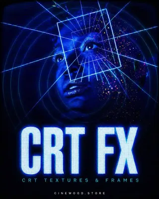 CRT FX Pack — 290 Plus 4K Analog CRT Textures Frames Glitches and Overlays for Premiere After Effects Final Cut DaVinci