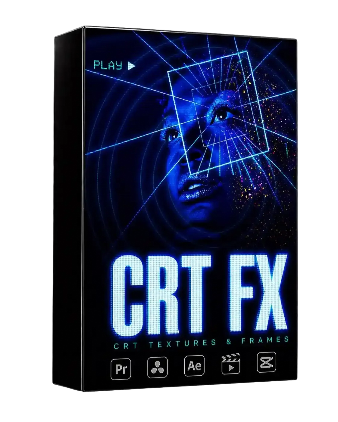 CRT FX Pack — 290 Plus 4K Analog CRT Textures Frames Glitches and Overlays for Premiere After Effects Final Cut DaVinci