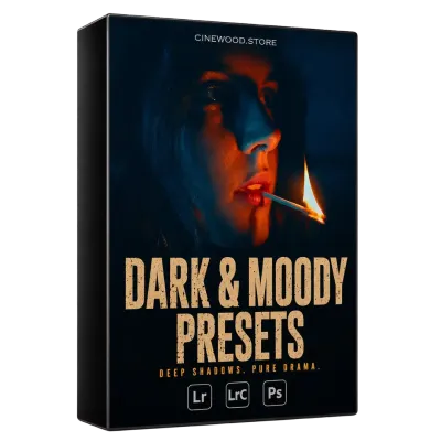 Cinewood Dark and Moody Presets — dramatic shadow Lightroom presets for photographers