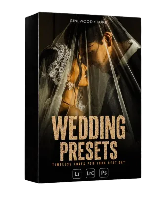 Wedding Lightroom presets for photographers | soft romantic cinematic edits | Cinewood.store