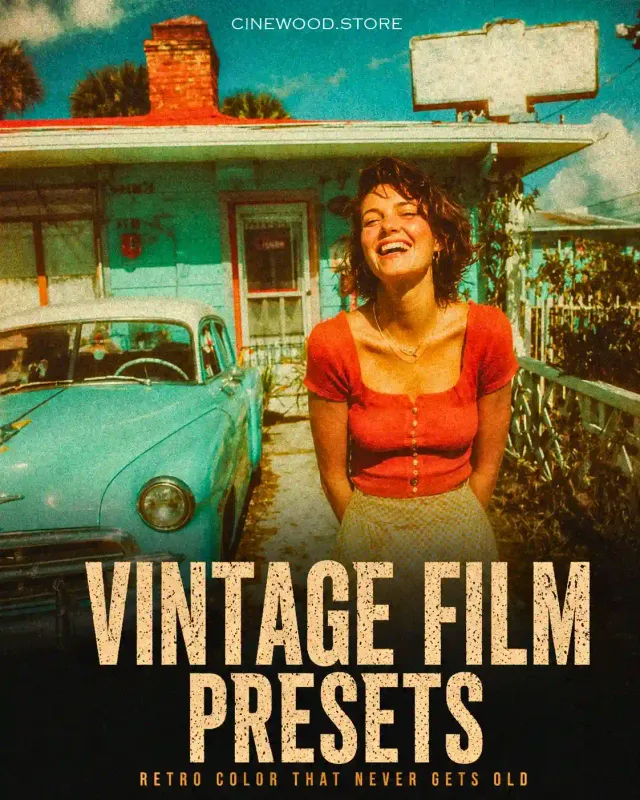 Vintage film Lightroom presets | retro analog photo editing for photographers | Cinewood.store