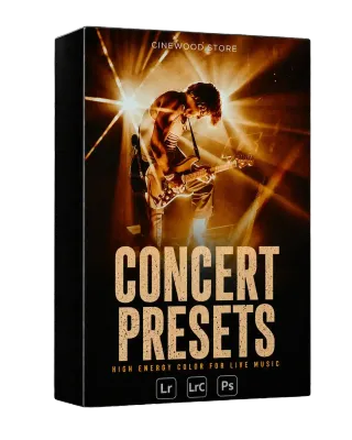 Concert photography Lightroom presets | high energy live music photo editing | Cinewood.store