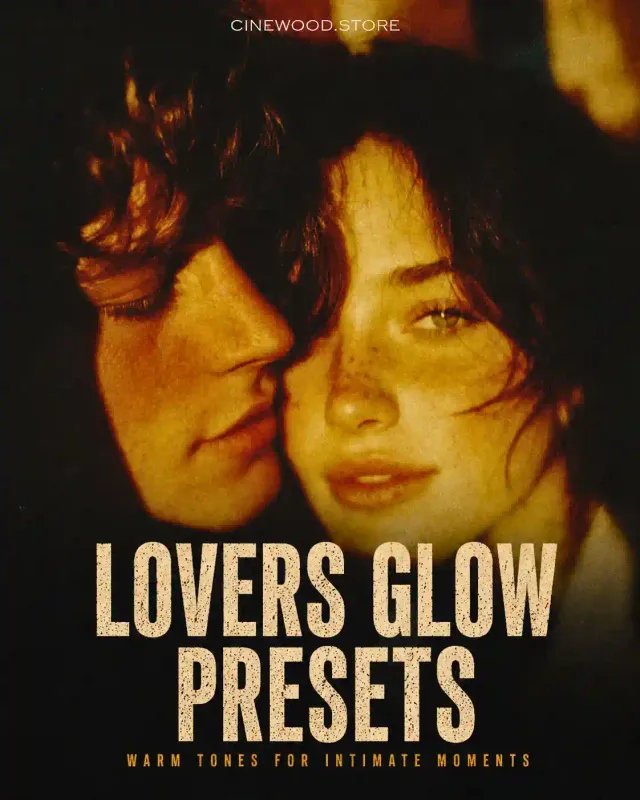 Couples Lightroom presets warm tones | romantic film look photo editing | Cinewood.store