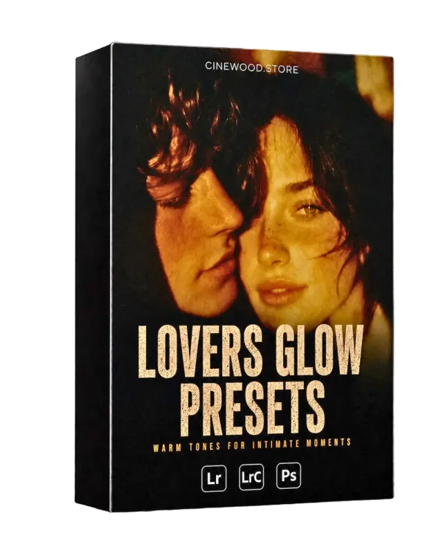 Couples Lightroom presets warm tones | romantic film look photo editing | Cinewood.store