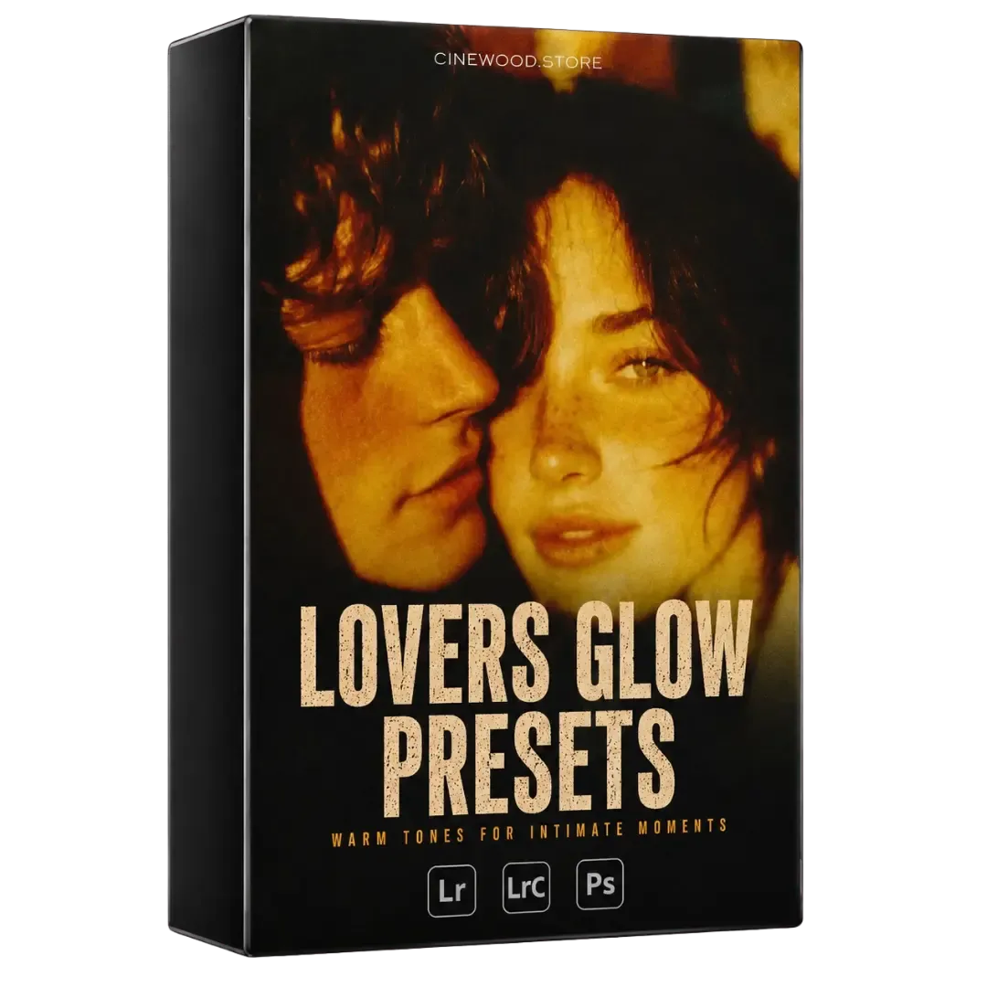 Couples Lightroom presets warm tones | romantic film look photo editing | Cinewood.store