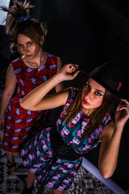 Green Frida Kahlo Art Dress