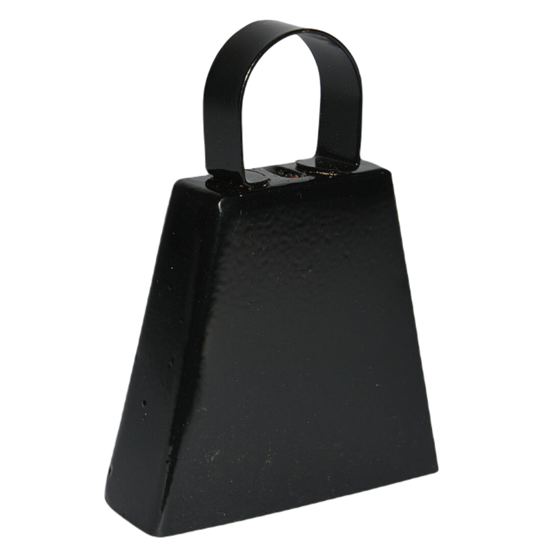 Cowbell Black Plain Post Box Cowbell