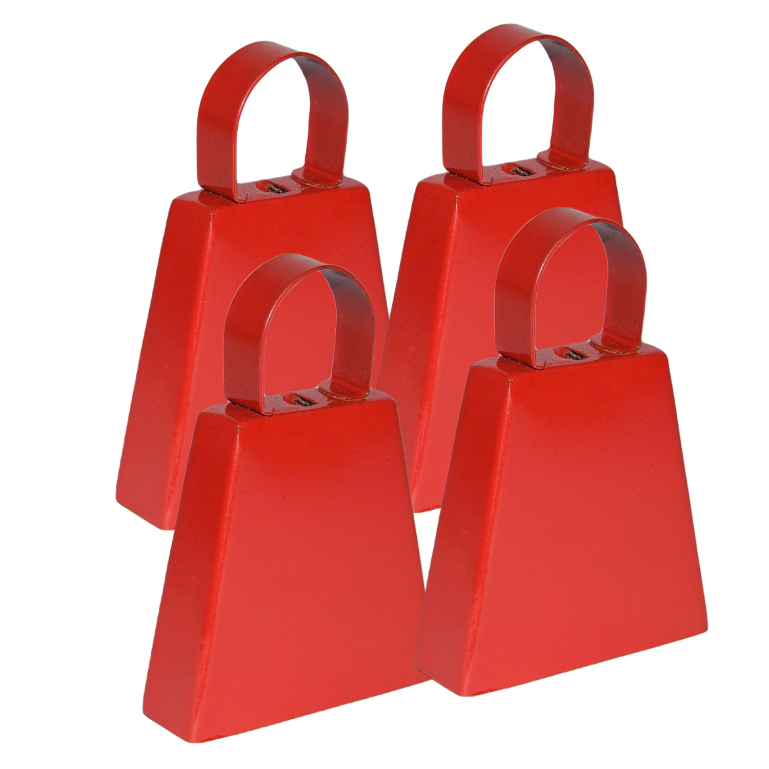 Cowbell Red Plain Post Box Cowbell 4 Pack