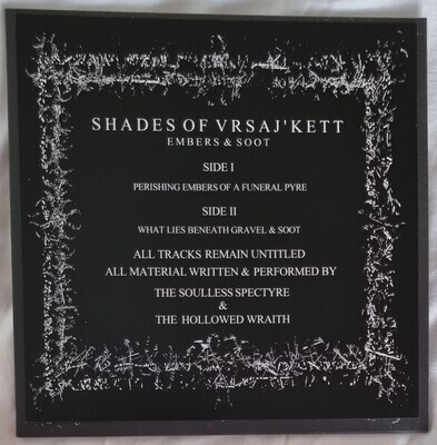 SHADES OF VRSAJ'KETT - Embers &amp; Soot LP-set