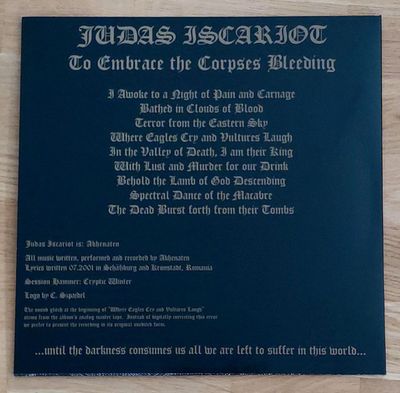 JUDAS ISCARIOT - To Embrace The Corpses Bleeding LP