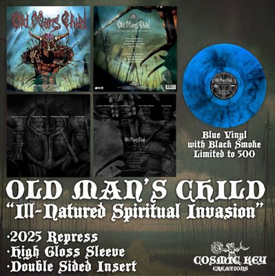 OLD MAN&#39;S CHILD - III Natured Spiritual Invasion LP BLUE/BLACK
