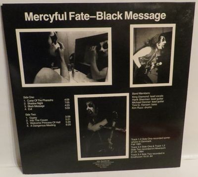 MERCYFUL FATE - Black Message LP WHITE MARBLE
