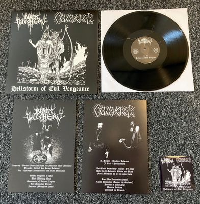 BLACK WITCHERY / CONQUEROR - Hellstorm of Evil Vengeance LP