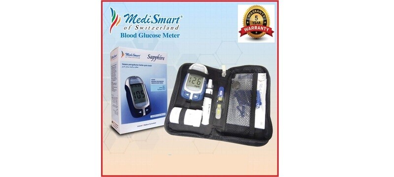 ​Original MediSmart Sapphire Blood Glucose Meter with 5 years warranty