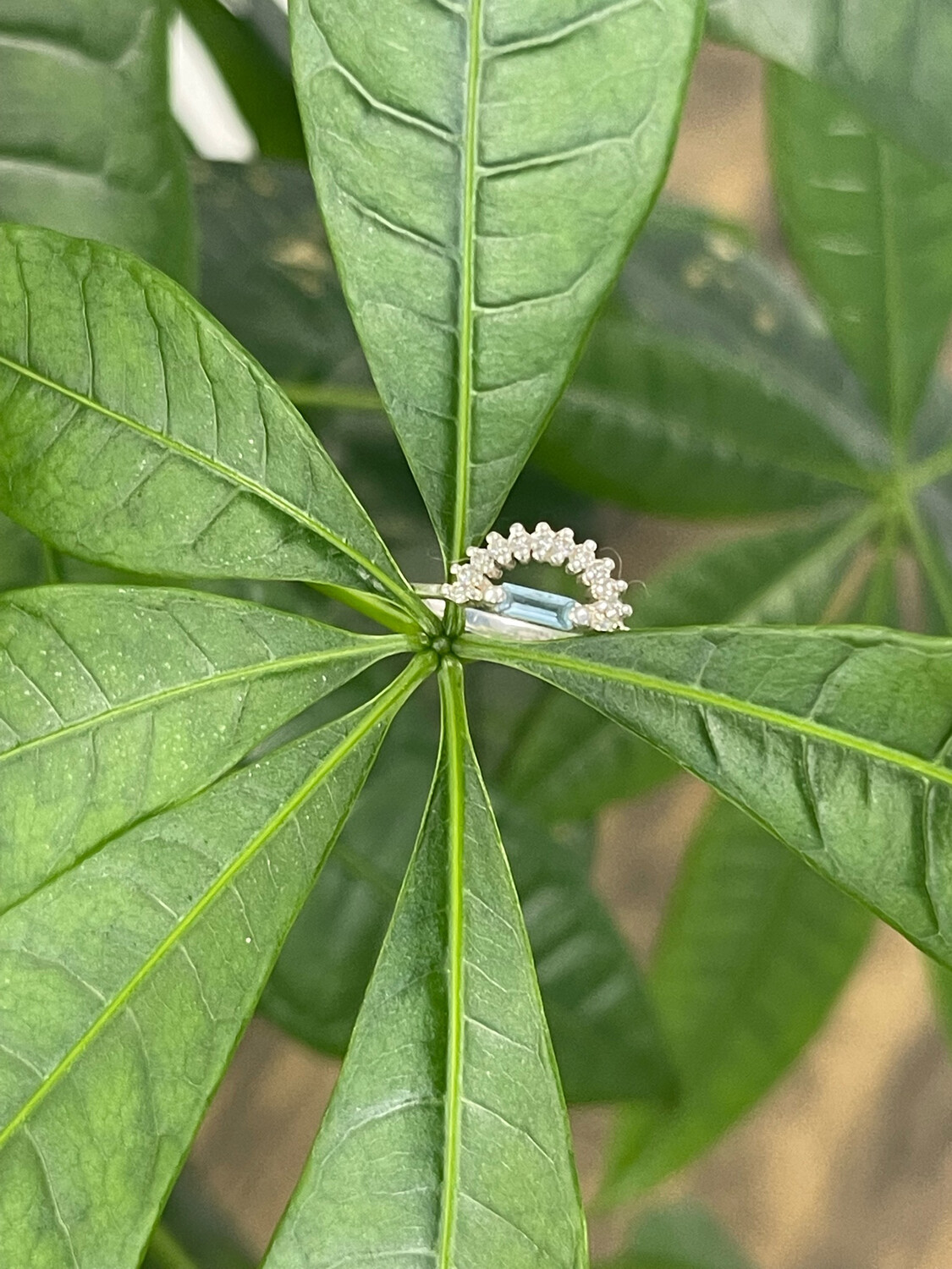 Gold Baguette Burst Ring
